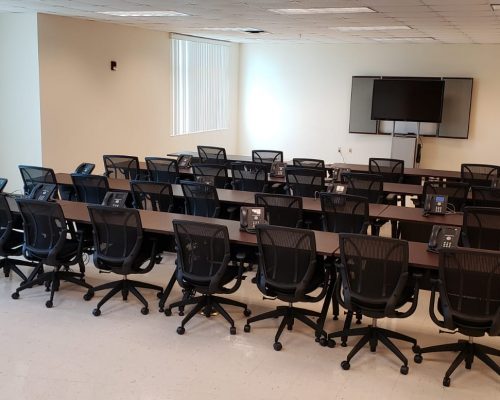 Media room with teleconference capabilities